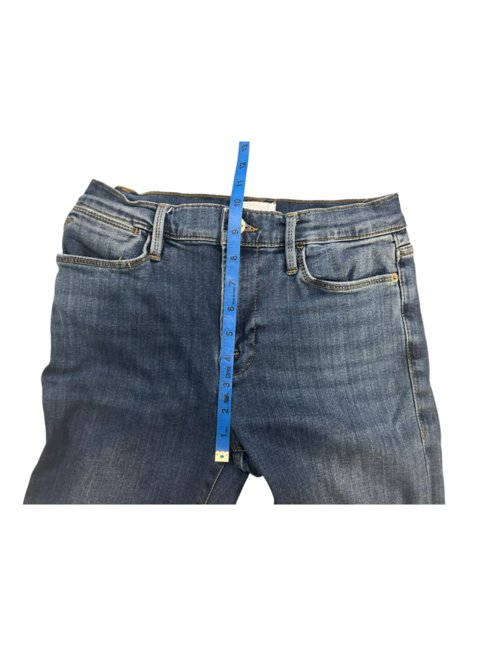 Women's FRAME Le High Flare Jeans, Blue, Size 28 - Picture 6 of 8